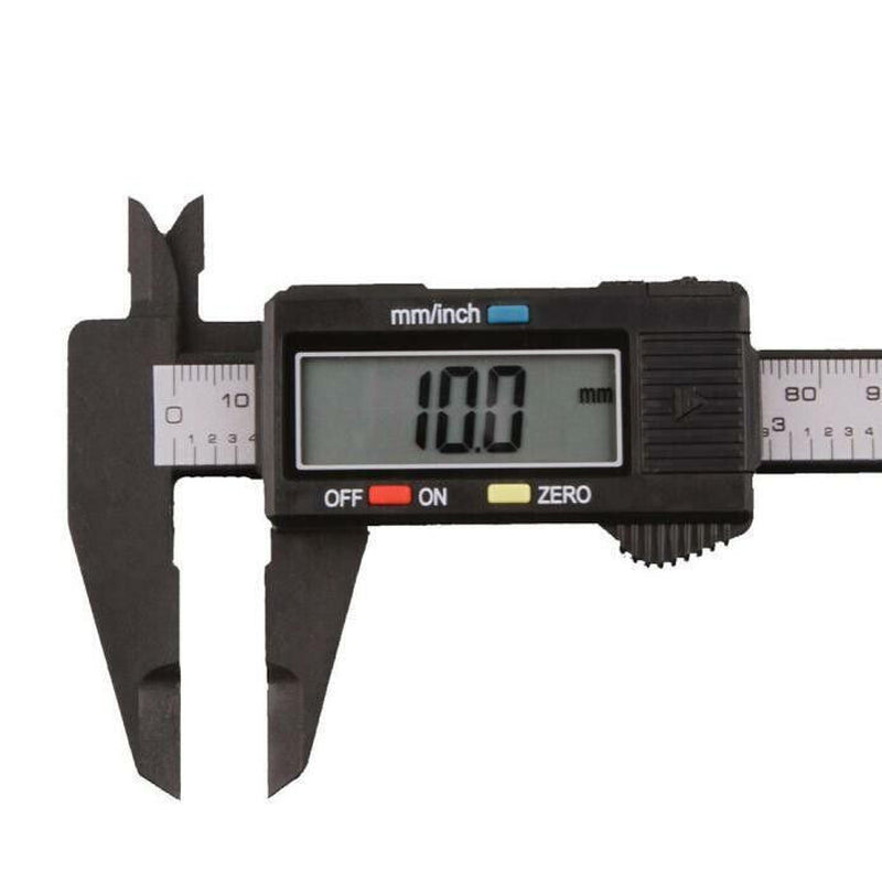 6'' LCD Digital Vernier Caliper Black Micrometer Measure Tool Gauge Ruler 150Mm