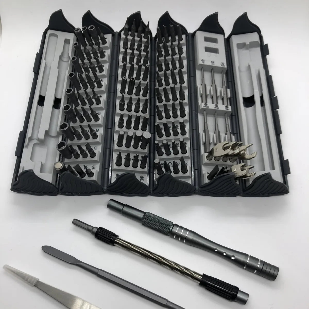 Precision Multi-Function Screwdriver Set - 128-in-1 Manual Repair Tools with Magnetic Phillips and Torx Bits for iPhone and PC